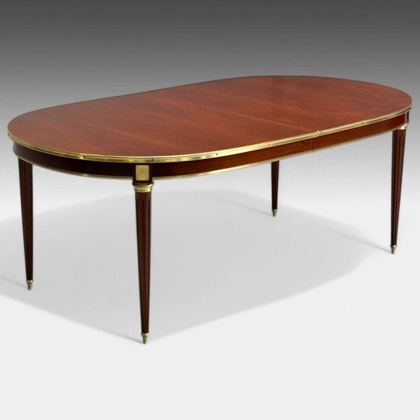 Maison Jansen Louis XVI Style Mahogany Bronze Dining Table, France, 1920s - Image 3