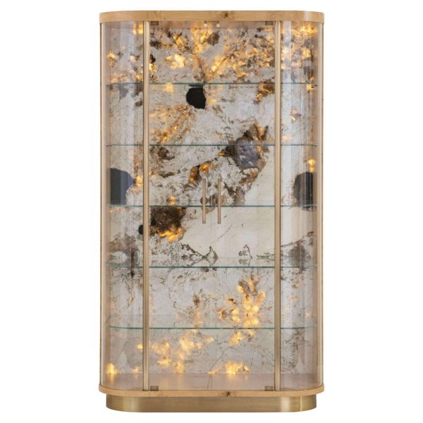 Modern Penedo Showcase Bar Cabinet Patagonia Stone Handmade Portugal Greenapple