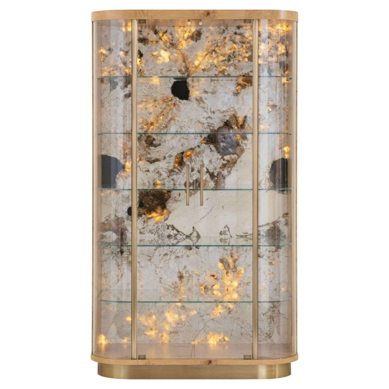 Modern Penedo Showcase Bar Cabinet Patagonia Stone Handmade Portugal Greenapple