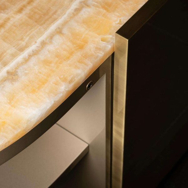 Sahara TV Cabinet, Brass, Miel Onyx, Handmade by Greenapple - Image 18